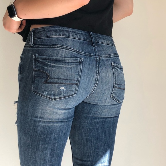 American Eagle Women’s Distressed Skinny Jeans 6 - Picture 6 of 16